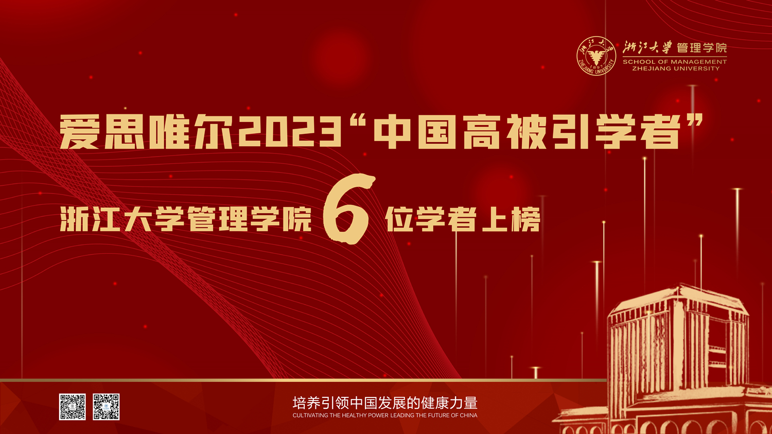 2023“中国高被引学者”榜单发布，浙大管院6位学者上榜